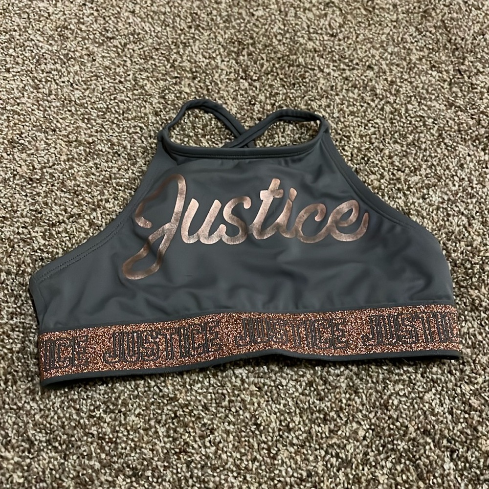 Justice Youth Girls Size 10 Athletic Training Bra